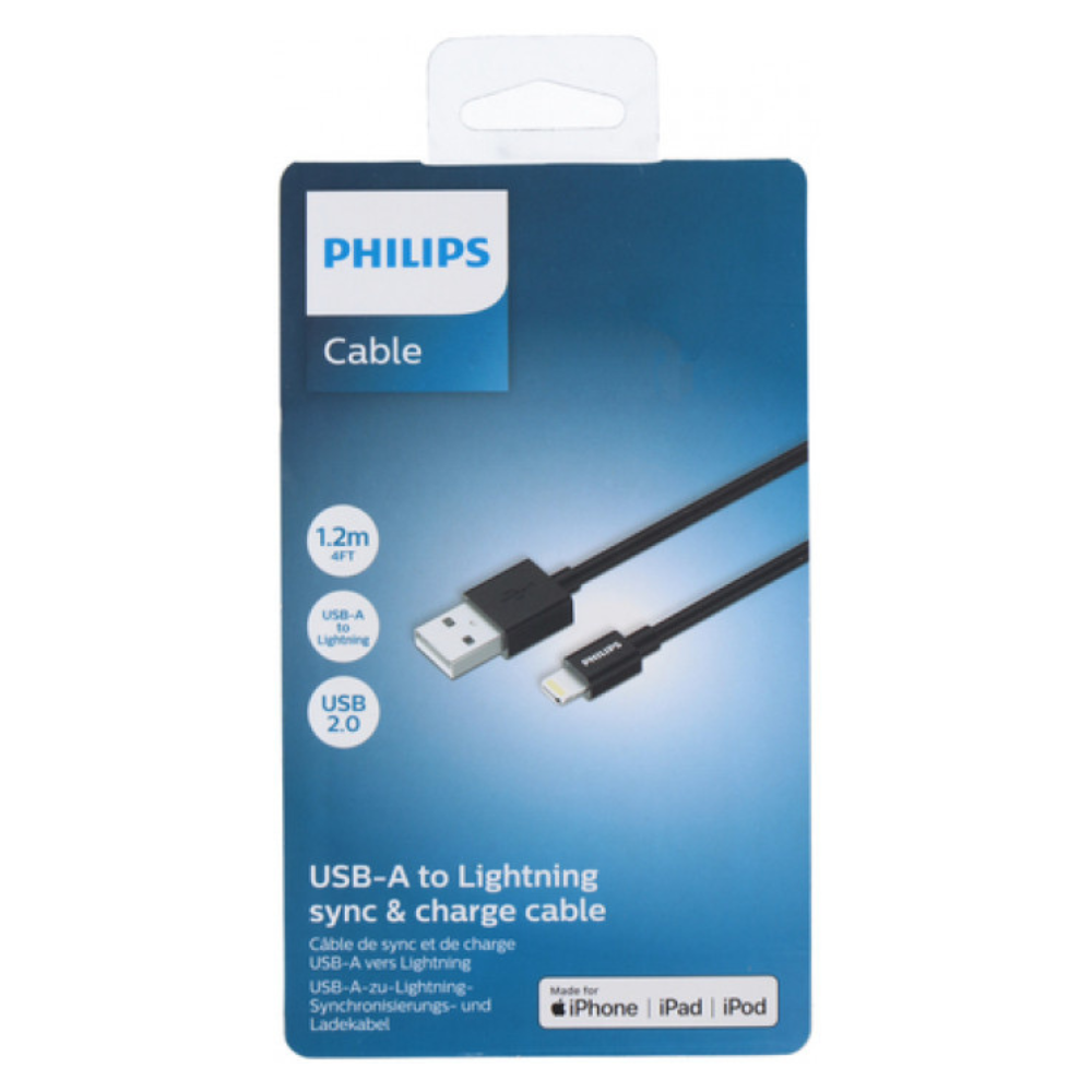 appeal go to work Climatic mountains PHILIPS CABLU USB-A TO LIGHNTNING 1.2M - Impar