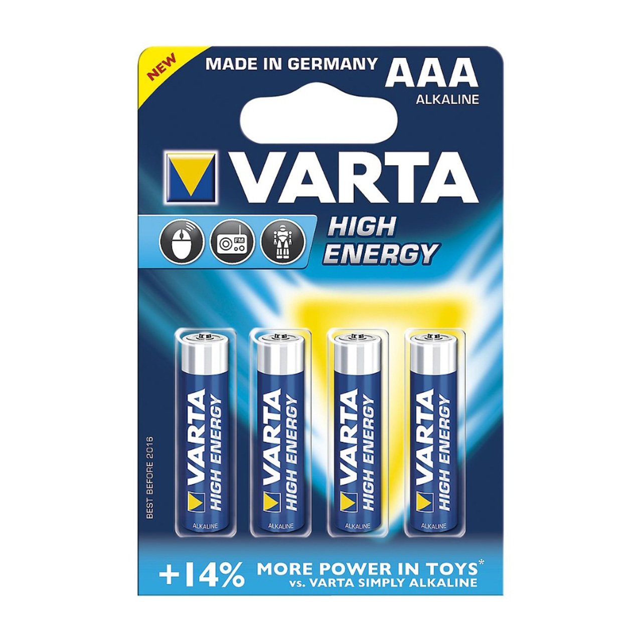 baterii alcaline AAA 1.5V 4 - Varta - Impar